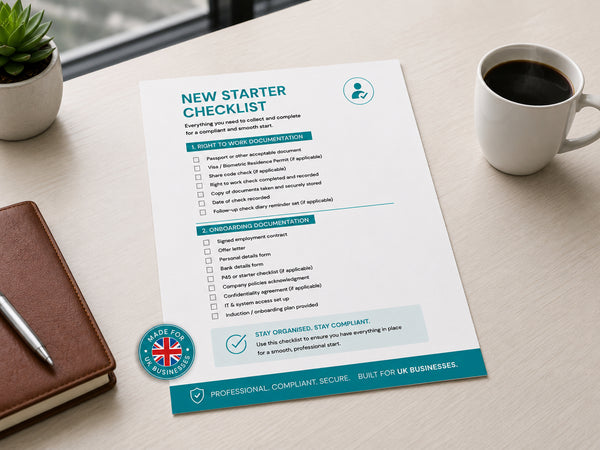 New Starter Checklist